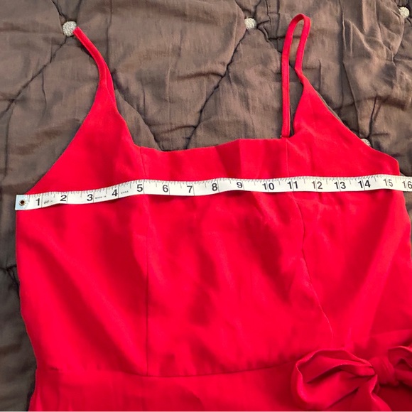 Amazon Red Dress Ruffle Hem Small - Picture 4 of 6